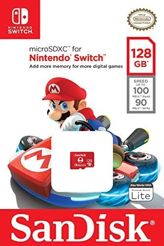 Tarjeta microSDXC de 128 GB SanDisk con licencia para Nintendo Switch