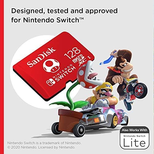 Tarjeta microSDXC de 128 GB SanDisk con licencia para Nintendo Switch