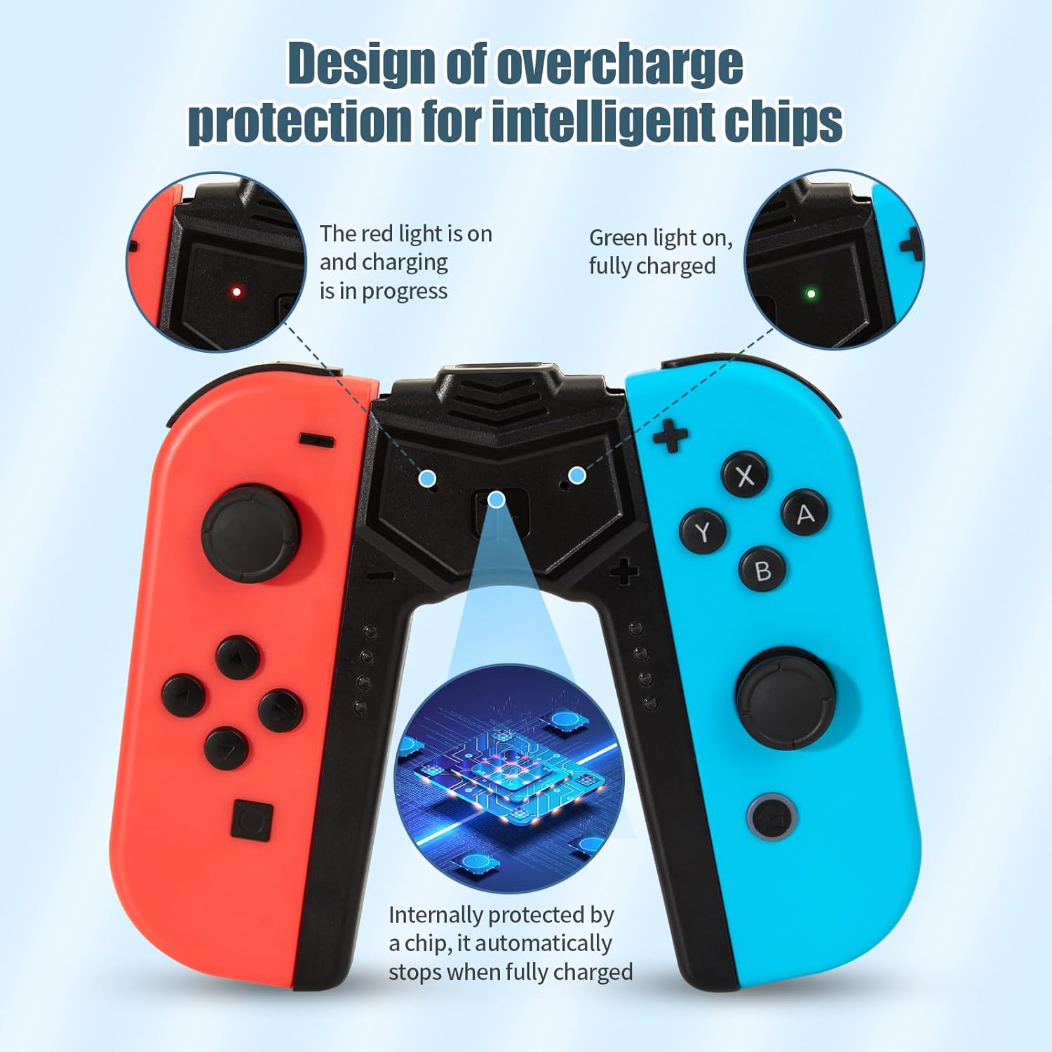 Soporte Joy-Con Nintendo Switch Recargable Cable USB-C